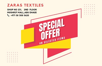 Special Offers at Zaras textiles